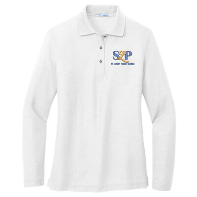 Adult jacket - Ladies Silk Touch Long Sleeve Polo Thumbnail